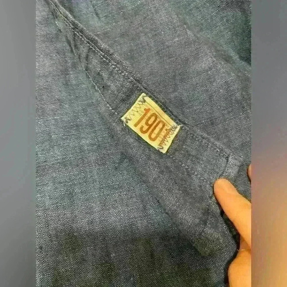 Nordstrom 1901 Linen Chambray Button Up Small - Picture 3 of 5